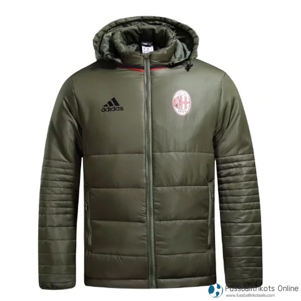 AC Milan Sweatjacken Streichgarn 2017-18 Grün Fussballtrikots Günstig